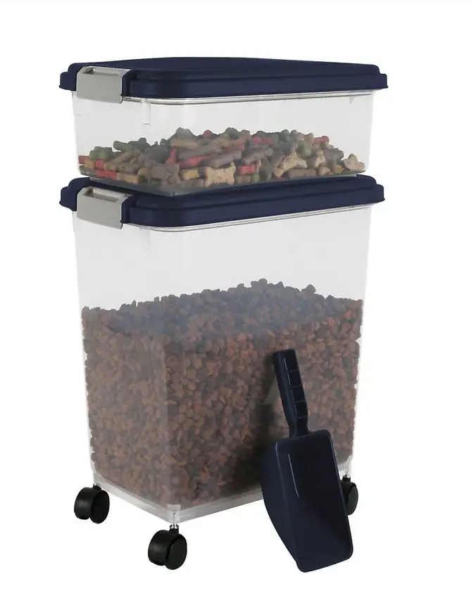 Get a durable but space friendly dog food container!