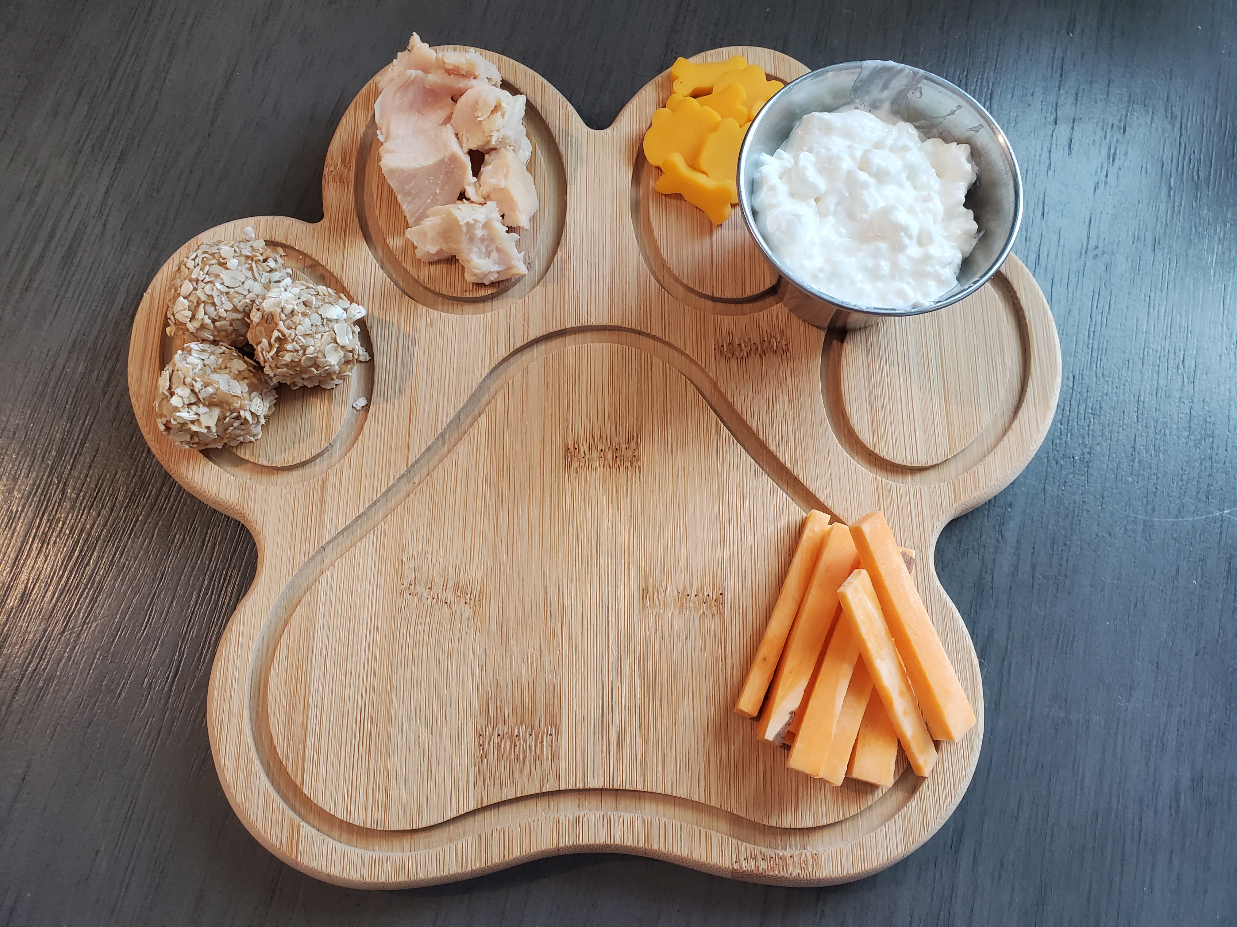 barkuterie board: cottage cheese